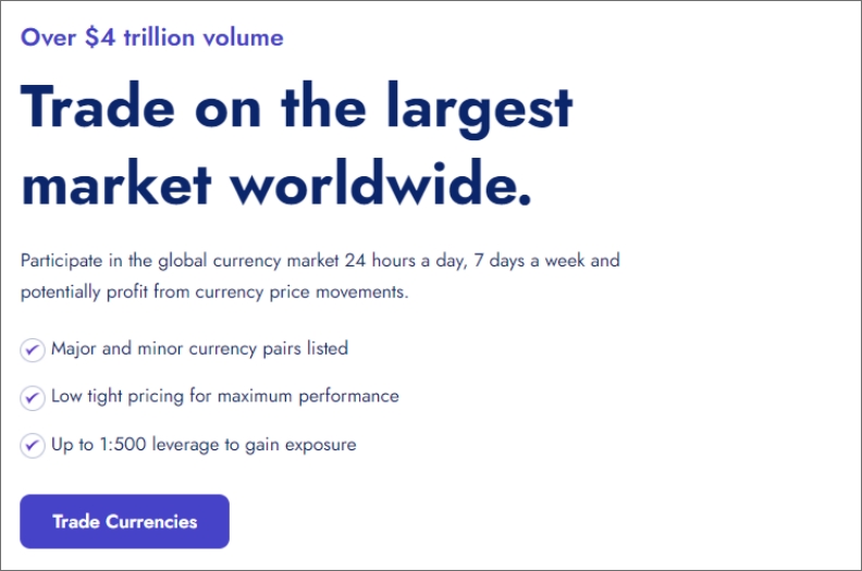 trade on the largest market worldwide